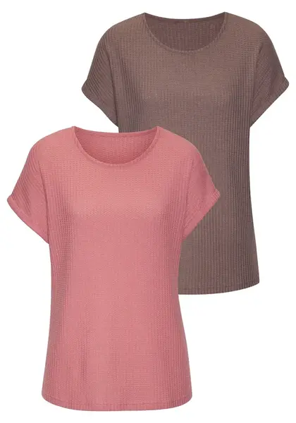 VIVANCE Tričko  čokoládová / malinová