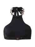 BOSS Bikinový top 'BRAID'  farba ťavej srsti / čierna / biela