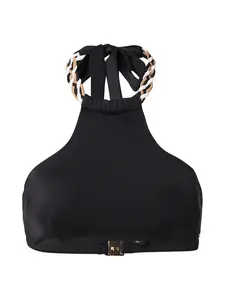 BOSS Bikinový top 'BRAID'  farba ťavej srsti / čierna / biela