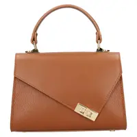 Menšia dámska kožená kabelka Italia Pia - koňak