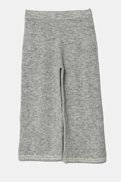 Dětské kalhoty s příměsí vlny United Colors of Benetton šedá barva, 1EWBCF009