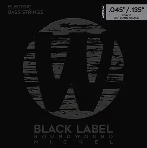 Warwick Black Label Nickel-Plated Steel 5 Low B Medium .045-.135