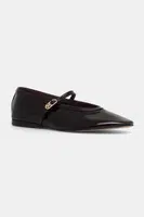 Kožené baleríny Tommy Hilfiger BALLERINA MARYJANE PATENT vínová barva, FW0FW08577