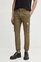 Kalhoty Calvin Klein Jeans pánské, béžová barva, přiléhavé, J30J327614