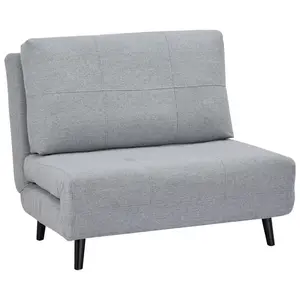 Ti'me ROZKLÁDACÍ KŘESLO NA SPANÍ, textil, světle šedá