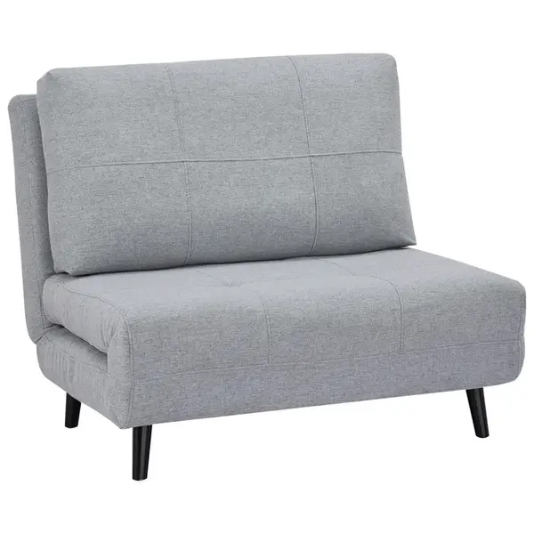 Ti'me ROZKLÁDACÍ KŘESLO NA SPANÍ, textil, světle šedá