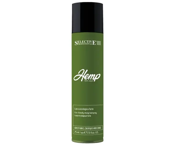 Ekologický lak na vlasy bez plynu se silnou fixací Selective Professional Hemp Eco-Friendly Strong Hairspray - 75 ml + dárek zdarma