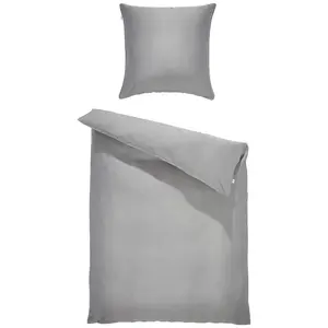 Schöner Wohnen POVLEČENÍ, satén, šedá, 135/200 cm