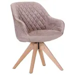 Landscape ŽIDLE S PODRUČKAMI, plochá tkanina, barvy dubu, světle hnědá