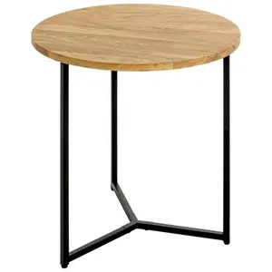 ODKLÁDACÍ STOLEK, dub, černá, barvy dubu