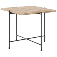 Livetastic KONFERENČNÍ STOLEK, hnědá, černá, kov, kámen, 50/50/45 cm