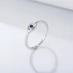 Evil Eye 925 Sterling Silver Micro Pave Cubic Zirconia Finger Rings for Women