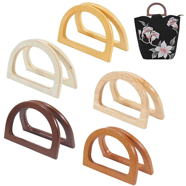 10Pcs 5 Colors Wooden Handle