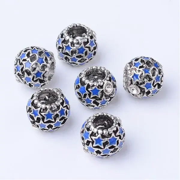 Alloy Enamel European Beads