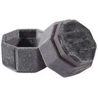 Velvet Cover Plastic Couple Ring Box