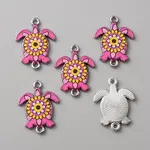 Alloy Enamel Printed Connector Charms