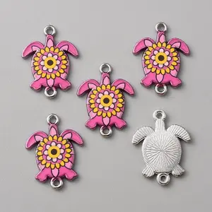 Alloy Enamel Printed Connector Charms