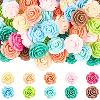 60Pcs 10 Colors Opaque Resin Cabochons