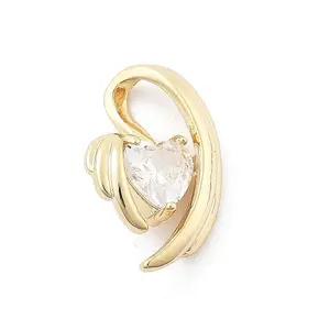 Brass Micro Pave Cubic Zirconia Pendants