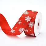 Christmas Theme Polyester Grosgrain Ribbon