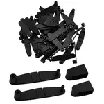 50Pcs Badge Strap Clip White Key Chain Connector Plastic Keychain Clip for Card Holder