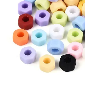 Rubberized Opaque Acrylic Beads