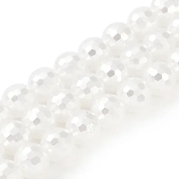 Electroplated Glass Pearl Beads Strands