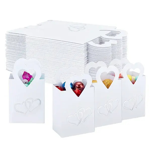 Silver Stamping Heart Packaging Handbag Holder