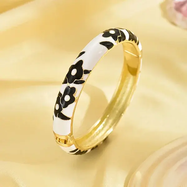 Enamel Flower Bangle