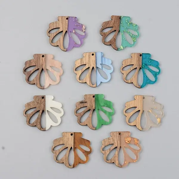 Resin & Walnut Wood Pendants