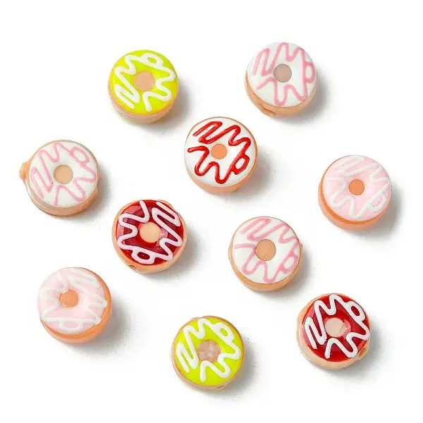 10Pcs Handmade Lampwork Enamel Beads Strands