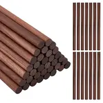 50Pcs Waxed Round Wooden Sticks