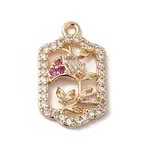 Brass Micro Pave Cubic Zirconia Pendants