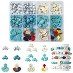12 Styles Dyed Synthetic Turquoise Beads
