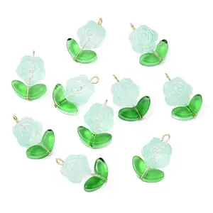 10Pcs Glass Pendants
