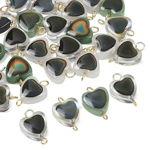 30Pcs Glass Temperature Sensing Color Changing Connector Charms