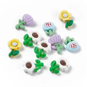 Flower Mixe Shapes Opaque Resin Cabochons