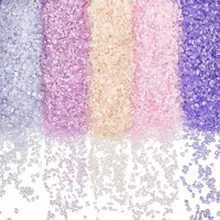 300G 5 Colors Electroplate Glass Chip Beads