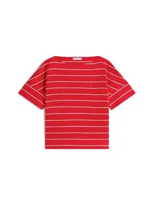 TOMMY HILFIGER Tričko 'CODY'  červená / biela