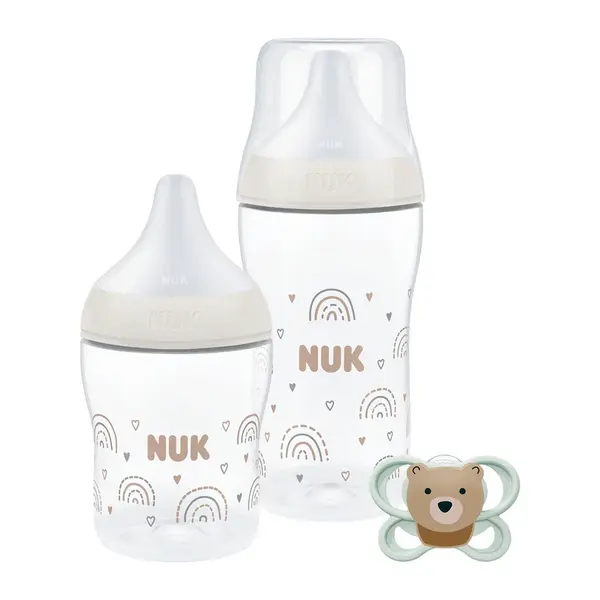 NUK Perfect Match Dárkový set 0–3m+ 3 ks rainbow