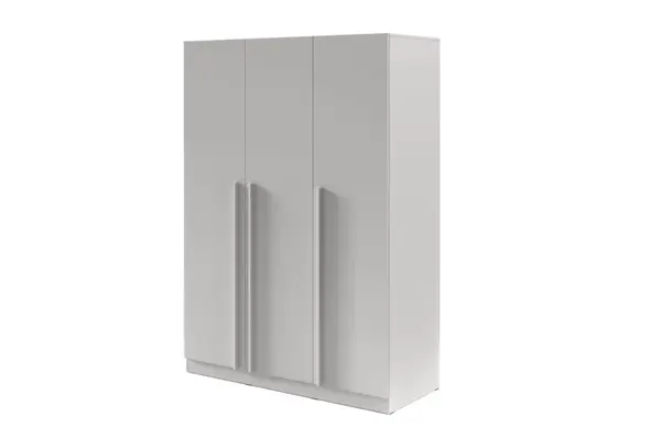 Šatní skříň Braga BR2 - Se zásuvkami Barva korpusu: Šedá, Úchytky: Plastové - základní