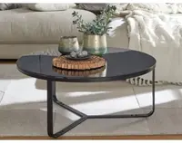 Okrúhly konferenčný stolík Boston 80 cm, čierny%