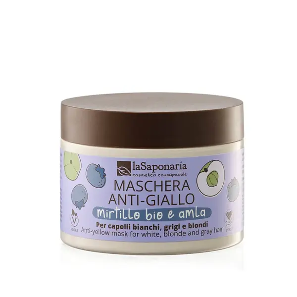 LA SAPONARIA Maska No yellow na šedivé vlasy s Amlou a borůvkou 200 ml
