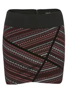 KOROSHI Sukňa  červená / čierna