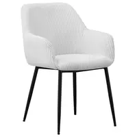 Xora ŽIDLE S PODRUČKAMI, železo, manšestr, krémová, černá