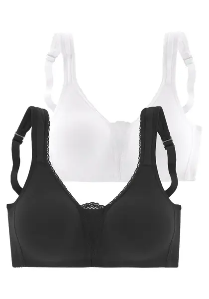 PETITE FLEUR Podprsenka  čierna / biela