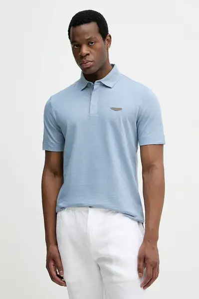 Polo tričko s přídavkem lnu BOSS BOSS X ASTON MARTIN