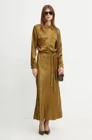 Šaty Pinko zlatá barva, maxi, 104426 A285