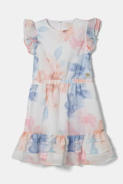 Dívčí šaty Guess modrá barva, mini, K5RK13 WA2T0
