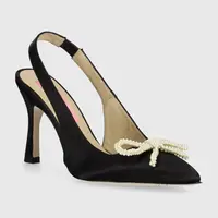 Lodičky Custommade Ayanna Satin Pearl černá barva, 000402096